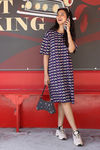 Zivame 2 Mile Fashion Knit Cotton Oversized Knee Length Loungewear Dress- Medieval Blue — thumbnail 1
